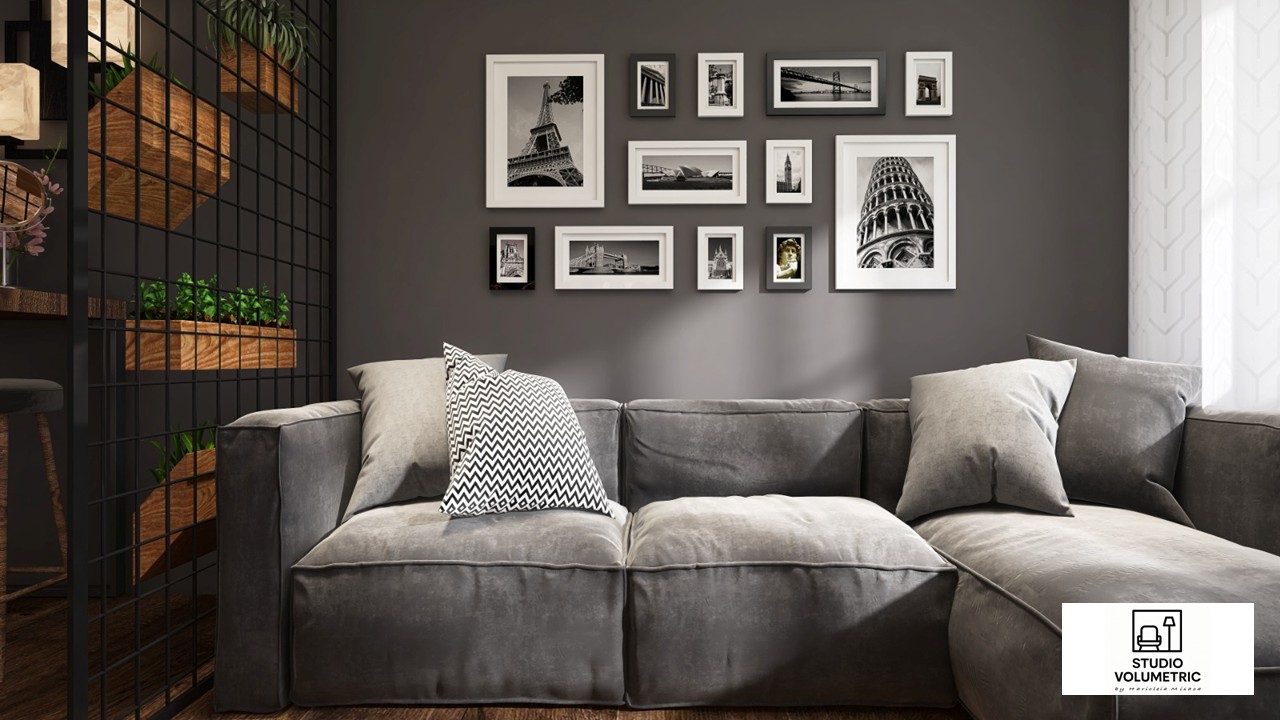 Living multifuncțional masculin — fotografie design interior Studio Volumetric, imaginea 5 din 7