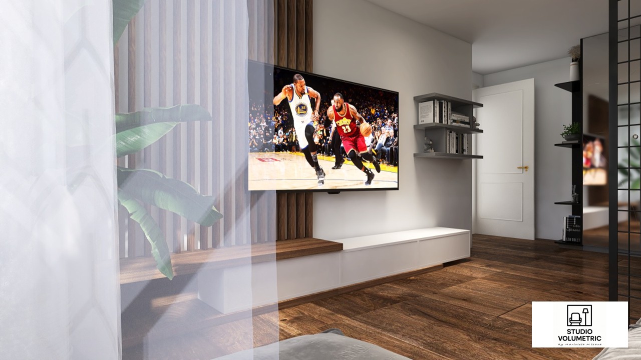 Living multifuncțional masculin — fotografie design interior Studio Volumetric, imaginea 3 din 7