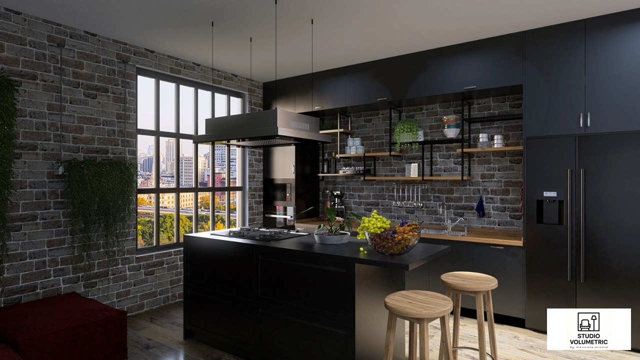 Bucătărie industrială masculină — fotografie design interior Studio Volumetric, imaginea 5 din 5