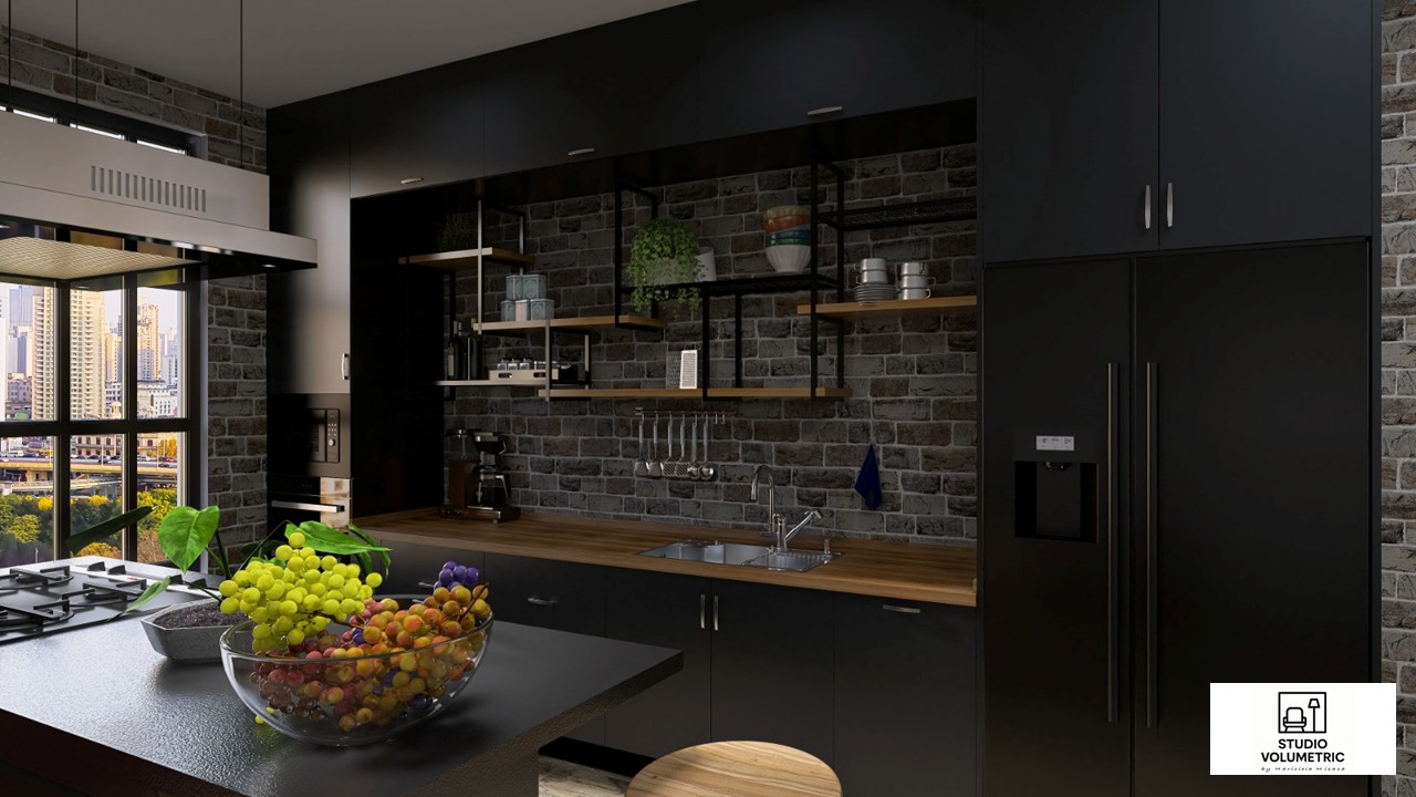 Bucătărie industrială masculină — fotografie design interior Studio Volumetric, imaginea 1 din 5