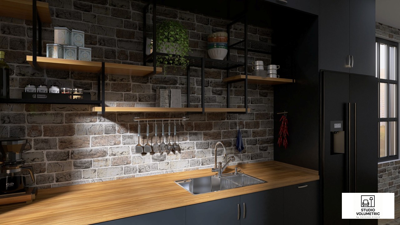 Bucătărie industrială masculină — fotografie design interior Studio Volumetric, imaginea 2 din 5
