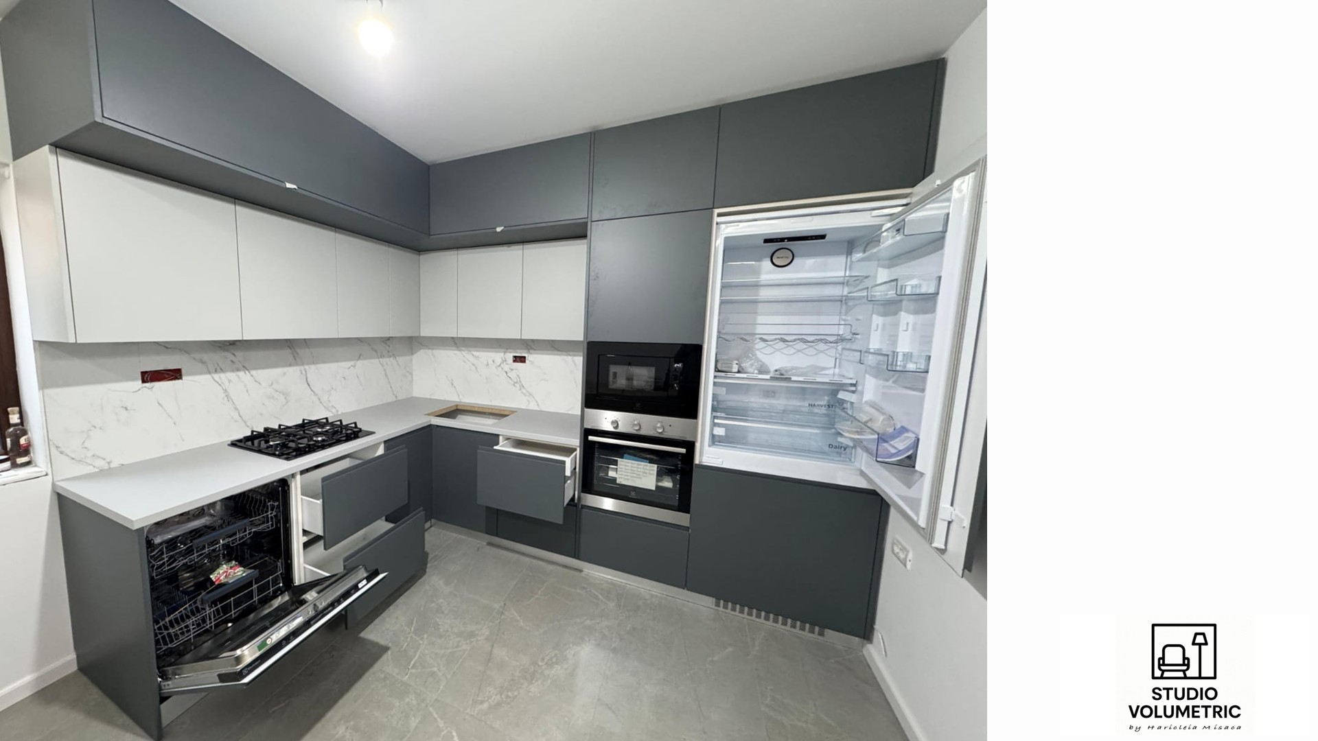 Refugiu urban gri — fotografie design interior Studio Volumetric, imaginea 2 din 2