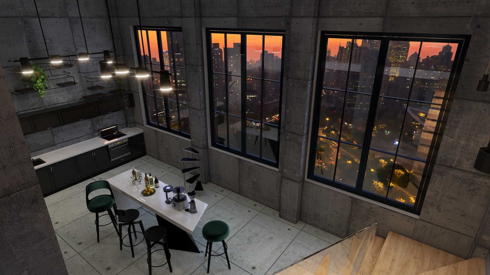 Proiect design interior Penthouse Aviatorilor — Studio Volumetric București
